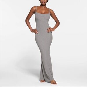 SKIMS Gray Maxi Dress